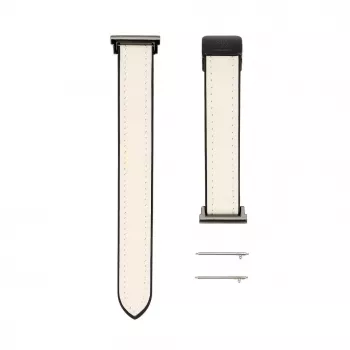 Connect 20mm Silikoonist ja Nahast Magnetkinnitusega Kellarihm Valge