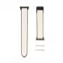 Connect 22mm Silicone Leather Watch Strap with Magnetic White