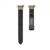 Connect 22mm Silicone Leather Watch Strap with Magnetic Forest Green