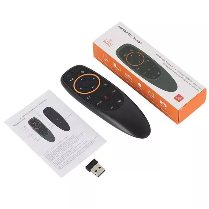 CP G10s Universal Smart TV Air Mouse - Traadita / IR-puldiga hääleassistent ja güroskoop, must