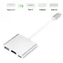 iLike HD1 3in1 USB-C to HDMI 4K / USB 3.0 / USB-C Female Adapter Silver