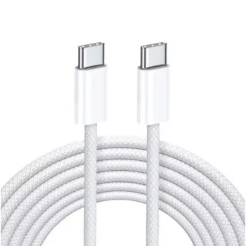 iLike 65W USB-C to USB-C kaabel 2M Valge