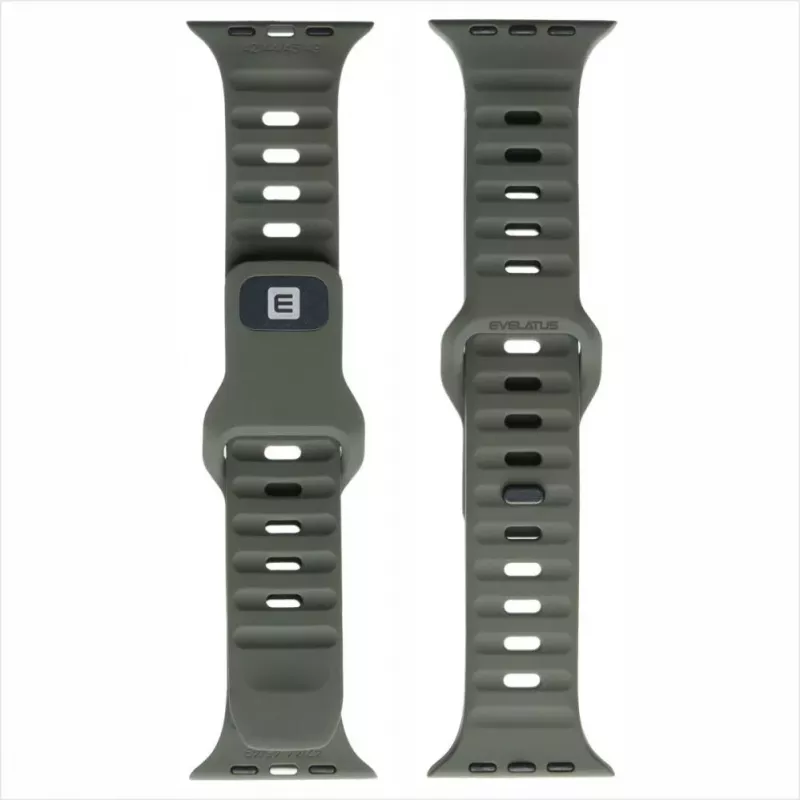Evelatus Watch 42/44/45 Sport Silicone Loop Dark Green