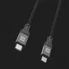 Evelatus USB-C to Lightning kaabel 2.0M 60W (MFI09) Alumiiniumkorpus Punutud Must