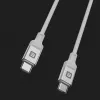 Evelatus USB-C to USB-C kaabel 2M 60W / 20V3A alumiiniumkorpusega punutud valge