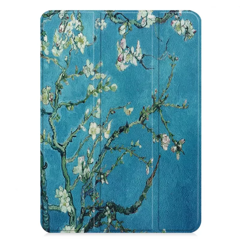 iLike Galaxy Tab S7 FE 12.4 Tri-Fold Eco-Leather Stand Case Sakura