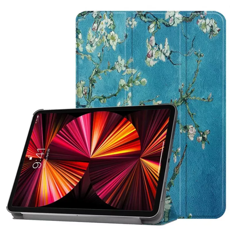 iLike Galaxy Tab S9 Ultra 14.6 Tri-Fold Eco-Leather Stand Case Sakura