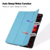iLike Galaxy Tab S9 FE Tri-Fold Eco-Leather Stand Case Sky Blue