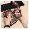 Evelatus Universal Wallet Zipper Design Flower Black