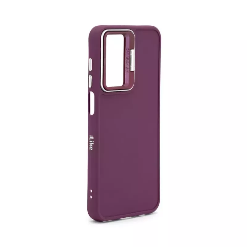 iLike Samsung Galaxy A55 Hybrid Case with Camera Stand Plum