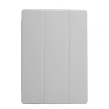 Connect Galaxy Tab A8 10.5 tahvelarvuti ümbris imiteeritud mikrokiud sisepinnaga, hõbedane