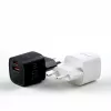 Evelatus USB-A ja USB-C 30W Max EU laadija Valge