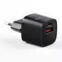 Evelatus USB-A ja USB-C 30W Max EL laadija must