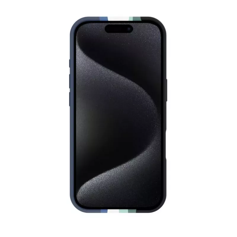 Evelatus Apple iPhone 16 Multi-Colored Silicone Case With MagSafe Aura Blue