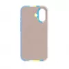 Evelatus Apple iPhone 16 Multi-Colored Silicone Case With MagSafe Beige Cream