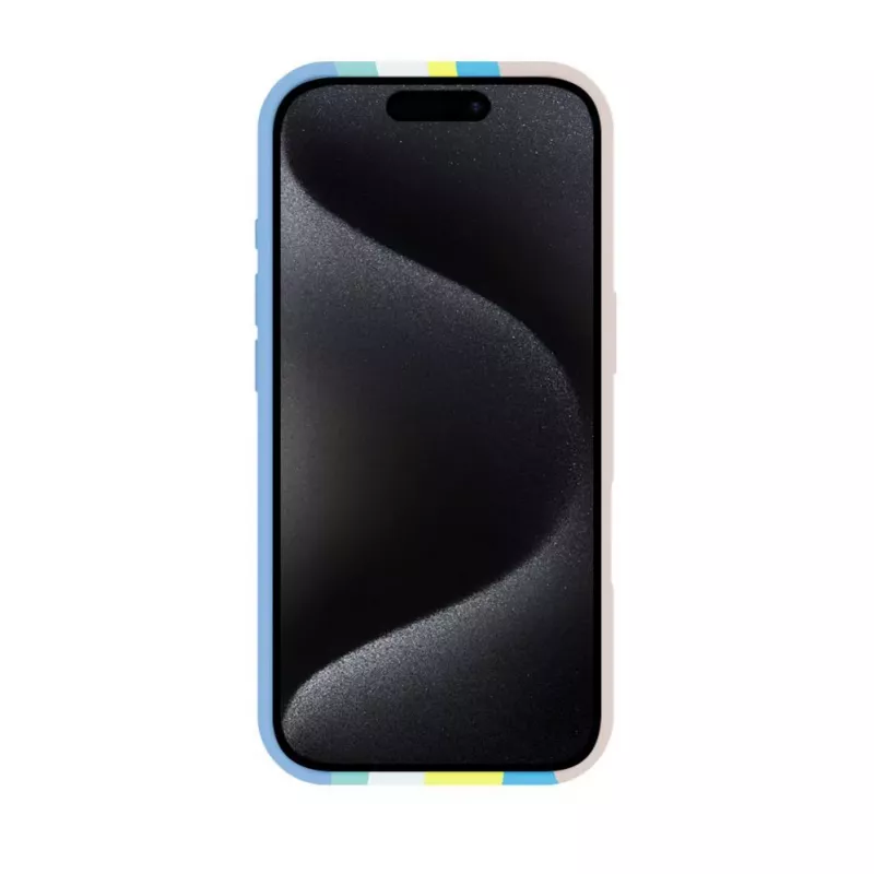Evelatus Apple iPhone 16 Multi-Colored Silicone Case With MagSafe Beige Cream