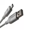 Evelatus USB-A to USB-C kaabel 2M alumiiniumkorpusega punutud valge