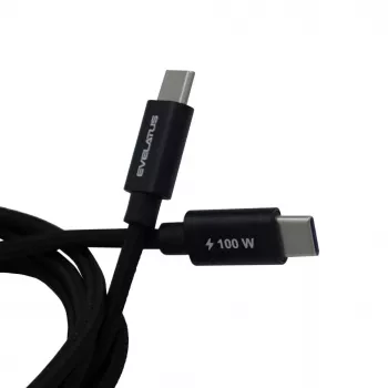 Evelatus Flex Cable Pro USB 2.0 Type C to Type C 1.2M 100W 5A Black