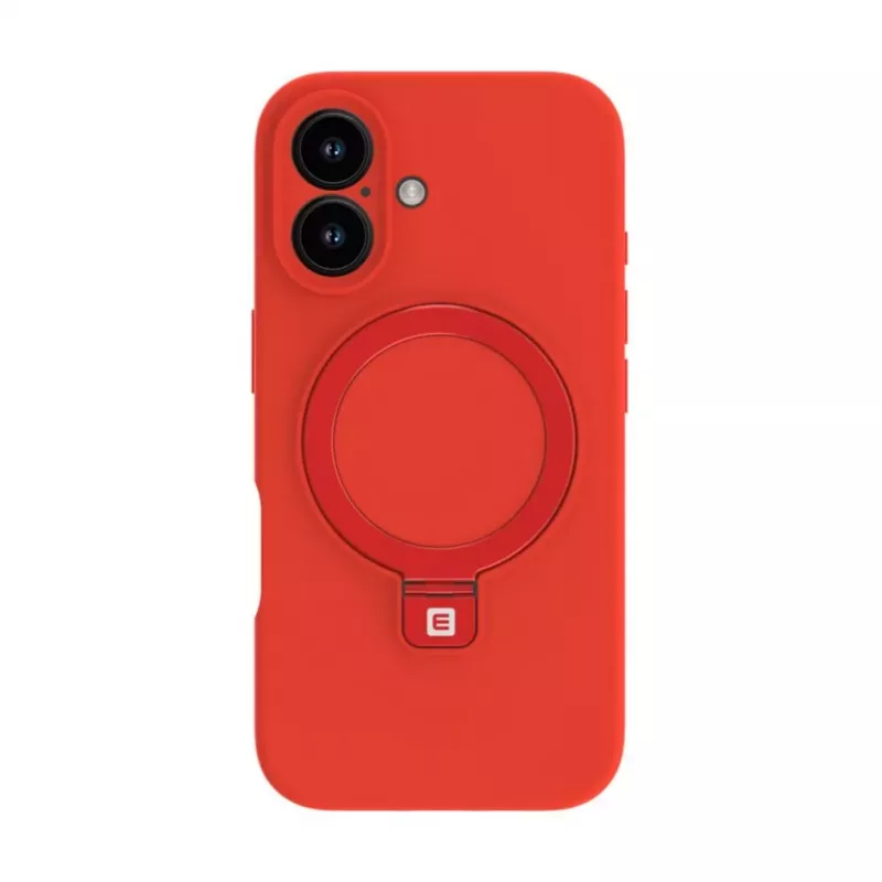 Evelatus Apple iPhone 16 Premium Magsafe with Stand Soft Touch Silicone Case Red