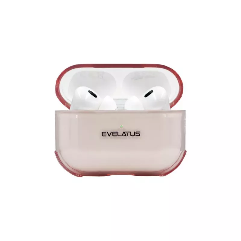 Evelatus Apple AirPods Pro TPU kaitseümbris läbipaistev roosa