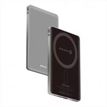Evelatus PD20W 5000mAh Power Bank MagLink Elite juhtmevaba laadimisega hõbedane