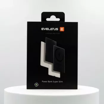 Evelatus 3000mAh Power Bank Super Slim With Wireless Charging EVEP03PBSSW White
