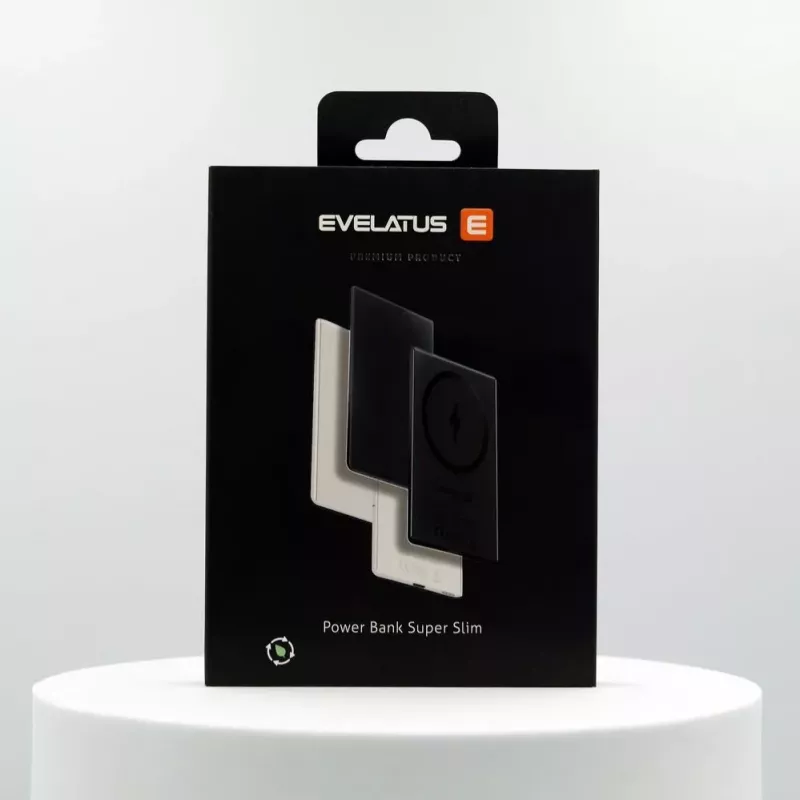 Evelatus 3000mAh Power Bank Super Slim With Wireless Charging EVEP03PBSSW White