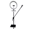 iLike S14 LED Selfie 36cm Ringvalguslamp + Statiiv 2.1m + Riiul & 3x Telefoni/Mikrofoni Hoidja Must