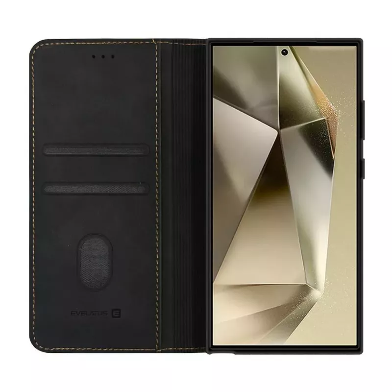 Evelatus Samsung Galaxy S24 Ultra Book Case Folio Black