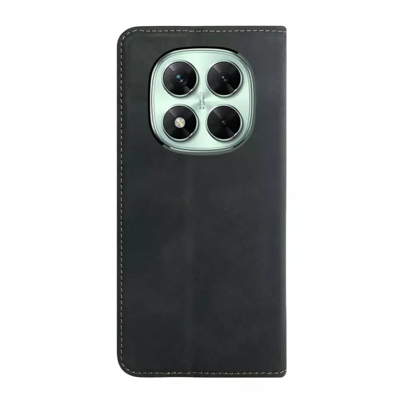 Evelatus Book Case Folio Xiaomi Redmi Note 14 Pro 4G / Poco X7 jaoks, must, PU-nahk