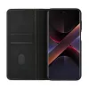 Evelatus Book Case Folio Xiaomi Redmi Note 14 Pro 4G / Poco X7 jaoks, must, PU-nahk