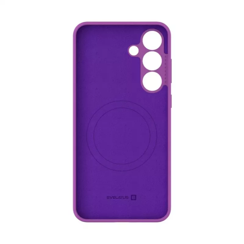 Evelatus Samsung Galaxy S25 FE Premium Magnetic Soft Touch Silicone Case Purple