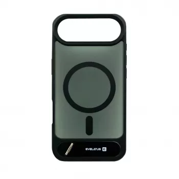Evelatus Apple iPhone 17 Air Rubber Coated MagSafe With Stand Case Black