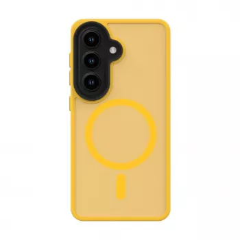 Evelatus Samsung Galaxy S26 Hybrid Case with Magnetic PC+TPU Orange