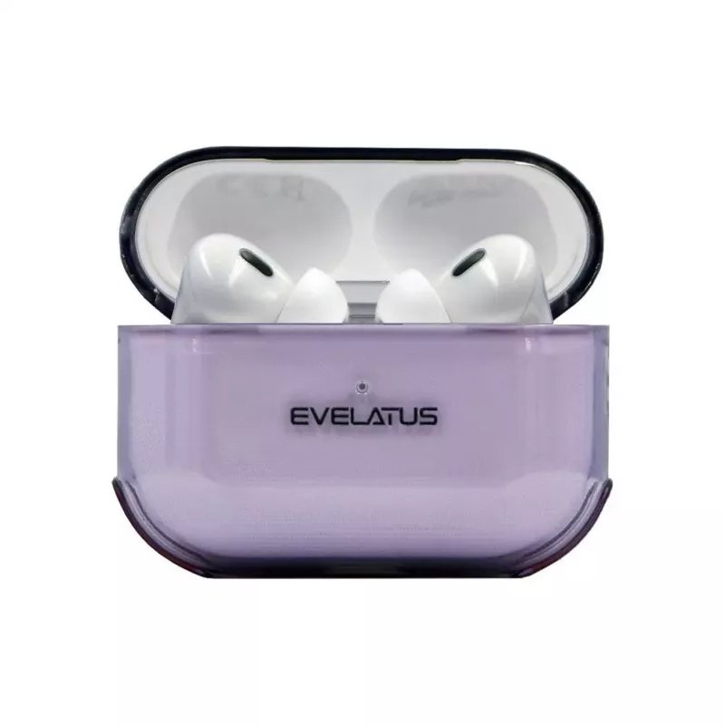Evelatus Apple AirPods Pro TPU kaitseümbris läbipaistev lilla