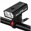 iLike JOHORSE USB-laetav jalgratta esituli, 400LM LED jalgratta esituli, kahekordne valgusvihk, alumiiniumkorpus, aku indikaator, veekindel jalgrattatuli