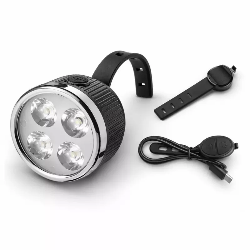 iLike laetav jalgratta esituli 120dB helisignaaliga, 280 luumenit, 4 valgusrežiimi, USB-laetav, juhtmevaba kaugjuhtimispult