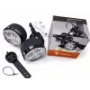 iLike USB-laetav 4-LED jalgrattatulede komplekt – esi- ja tagatuled 120dB helisignaaliga