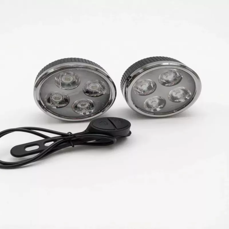 iLike USB-laetav 4-LED jalgrattatulede komplekt – esi- ja tagatuled 120dB helisignaaliga