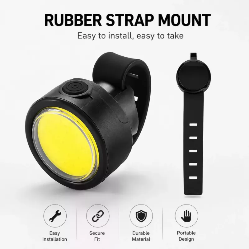 iLike JOHORSE 50LM USB laetav jalgratta tagatuli, Type-C laadimine, 5 valgusrežiimi, IPX4 veekindel LED jalgratta tagumine ohutustuli must