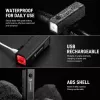 iLike JOHORSE USB-laetav jalgratta esituli, suure heledusega LED-jalgratta esituli, IPX4 veekindel, ABS-kest, lihtne kinnitus lenksule