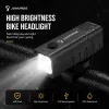 iLike JOHORSE USB-laetav jalgratta esituli, suure heledusega LED-jalgratta esituli, IPX4 veekindel, ABS-kest, lihtne kinnitus lenksule