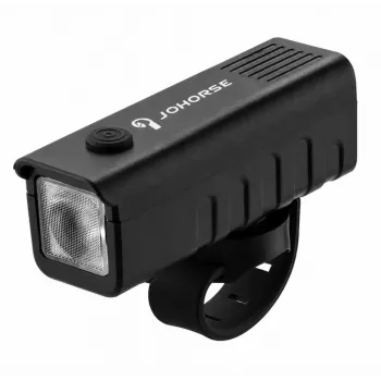 iLike JOHORSE USB-laetav jalgratta esituli, suure heledusega LED-jalgratta esituli, IPX4 veekindel, ABS-kest, lihtne kinnitus lenksule