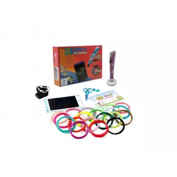 iLike Melt 3D pliiatsi komplekt karbis, täiskomplekt 3D-printimise pliiatsile, 3D PEN-7-1 komplekt šabloonidega, 5m x 20 värvi, roheline
