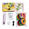 iLike 3D Pen-3 LCD-ekraani ja 10 šablooniga sinine + PLA-filamentide komplekt: 20 värvi, 10 meetrit (kokku 200 meetrit) roosa