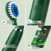 iLike Kids Sonic Electric Toothbrush, Waterproof, 5 Brush Heads (1+4 Replacement Heads), Battery Powered, Soft Bristles, Green Frog Design, Green