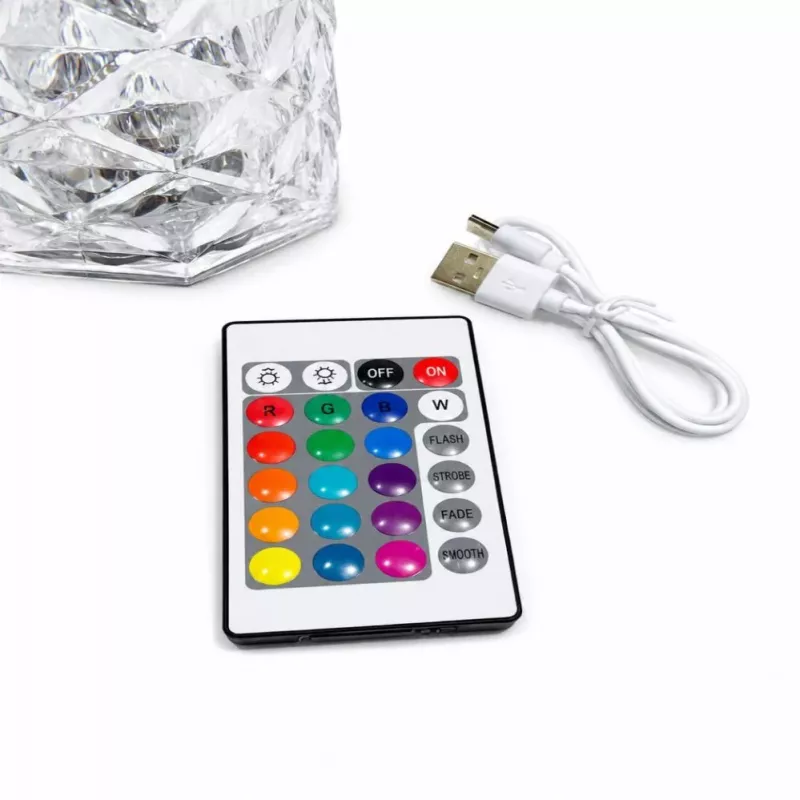 iLike Crystal Touch RGB LED Lamp with Bluetooth Speaker, Ambient Night Light, Remote Control