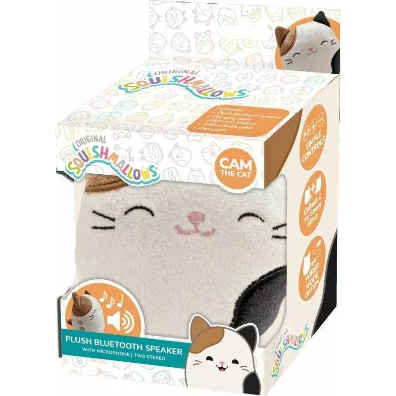 LAZERBUILT Squishmallows Kass Bluetooth 5.0 Kõlar Plüüšmänguasi Kuni 10m 400mAh Lastele