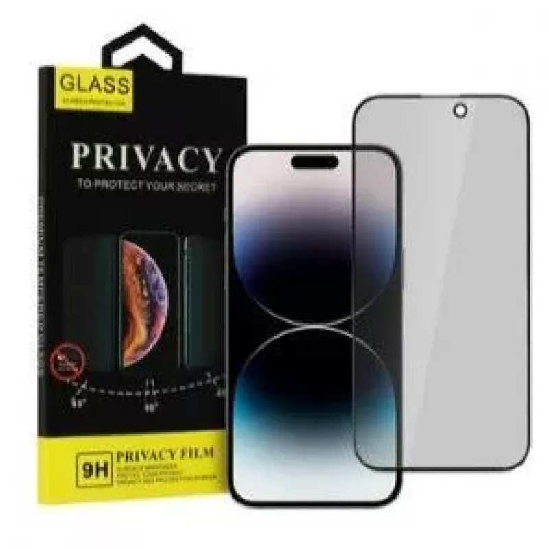 iLike Apple iPhone 15 Pro Karastatud Privaatsusklaasist Ekraanikaitse Must