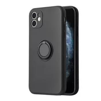 iLike Apple iPhone 14 Silikoonrõngaga ümbris Must
